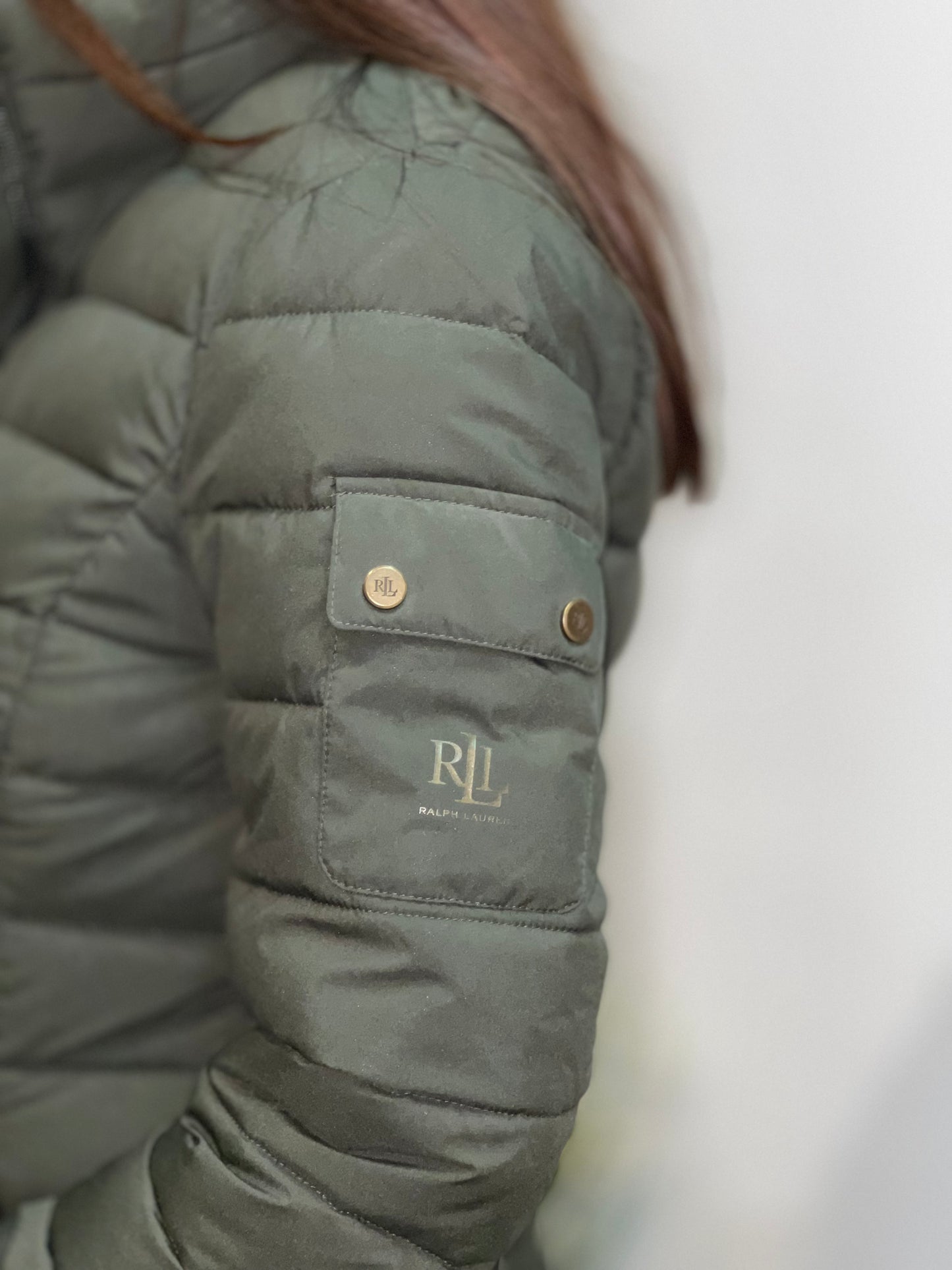 Ralph Lauren Stretch Puffer Olive Jacket