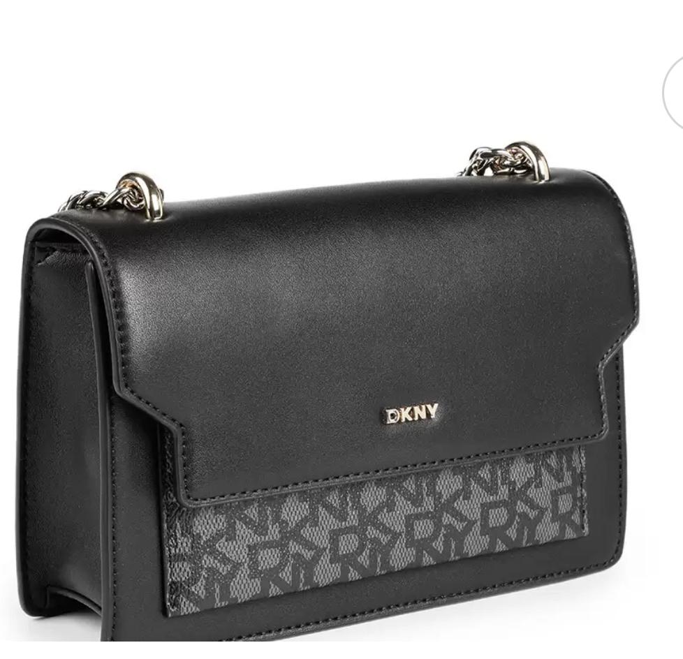 DKNY Millie flap shoulder bag black monogram-PO