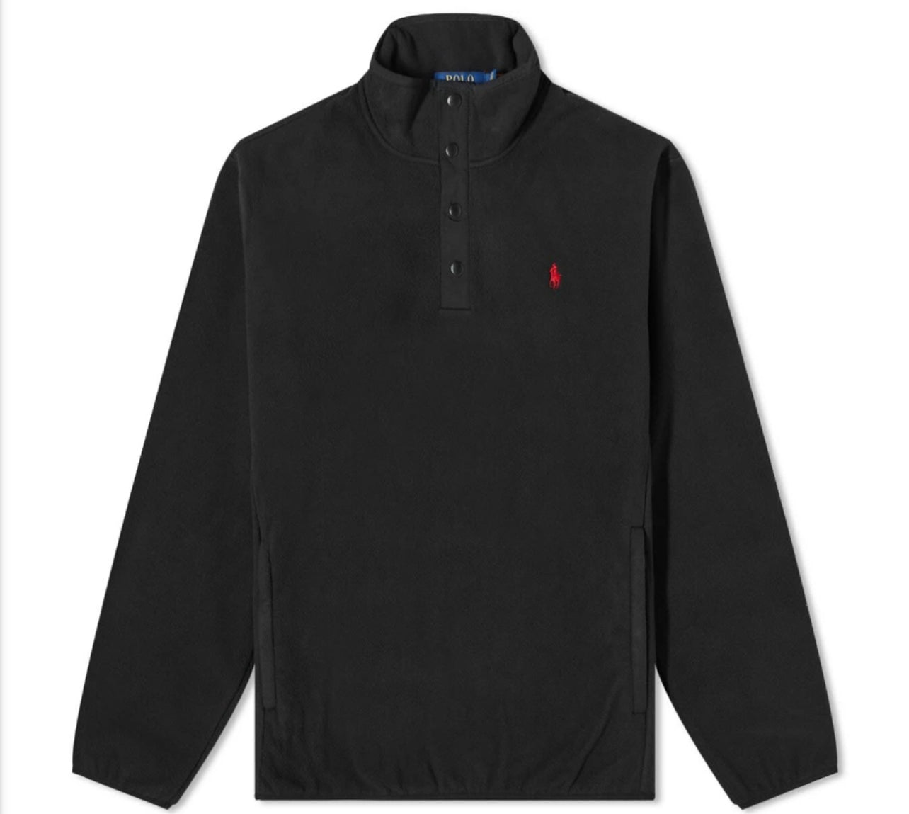 Ralph Lauren Button Quarter Pullover Black