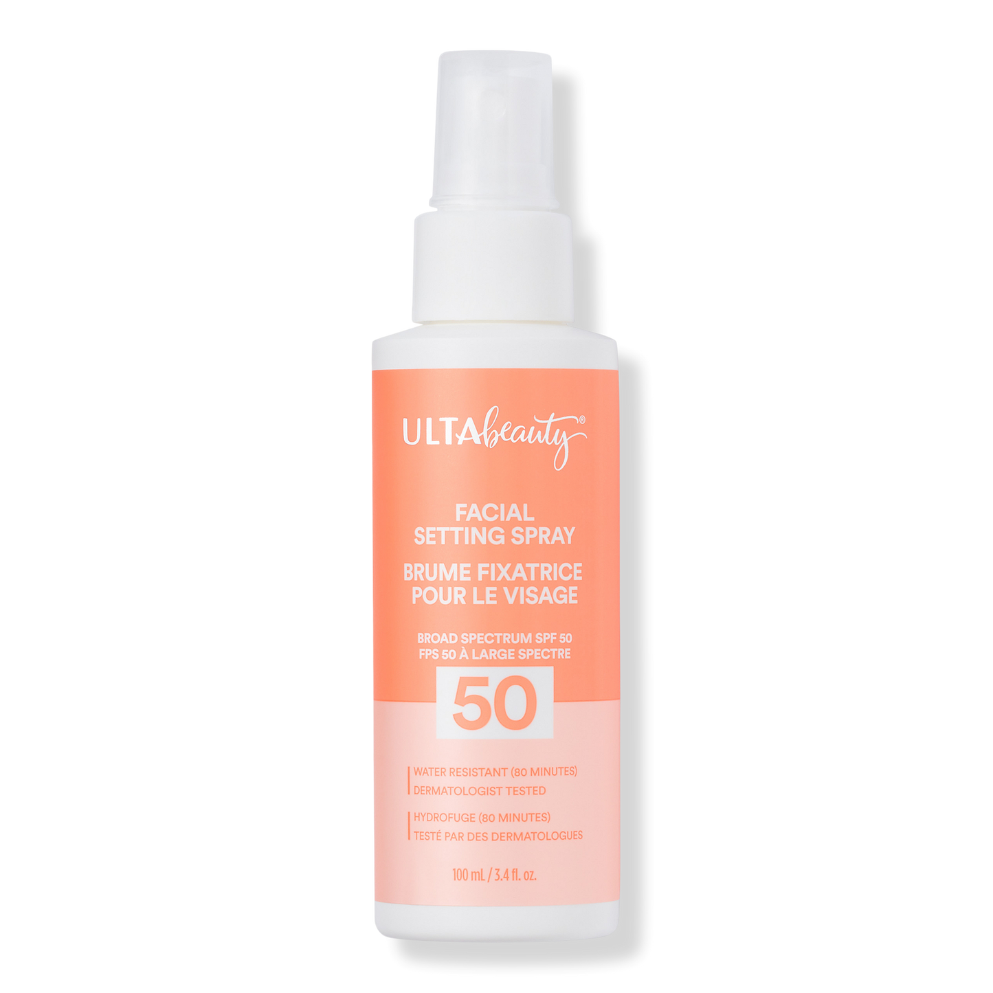 Ulta beauty facial setting spray sunscreen SPF 50