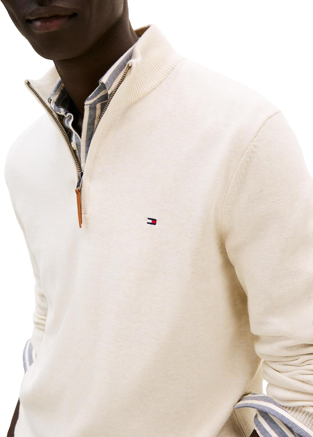 Tommy Hilfiger Men’s Ivory Quarter Zip*