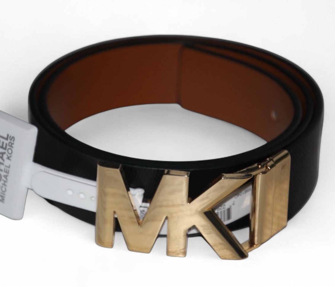 Michael Kors Women's Black/Brown Reversible Belt