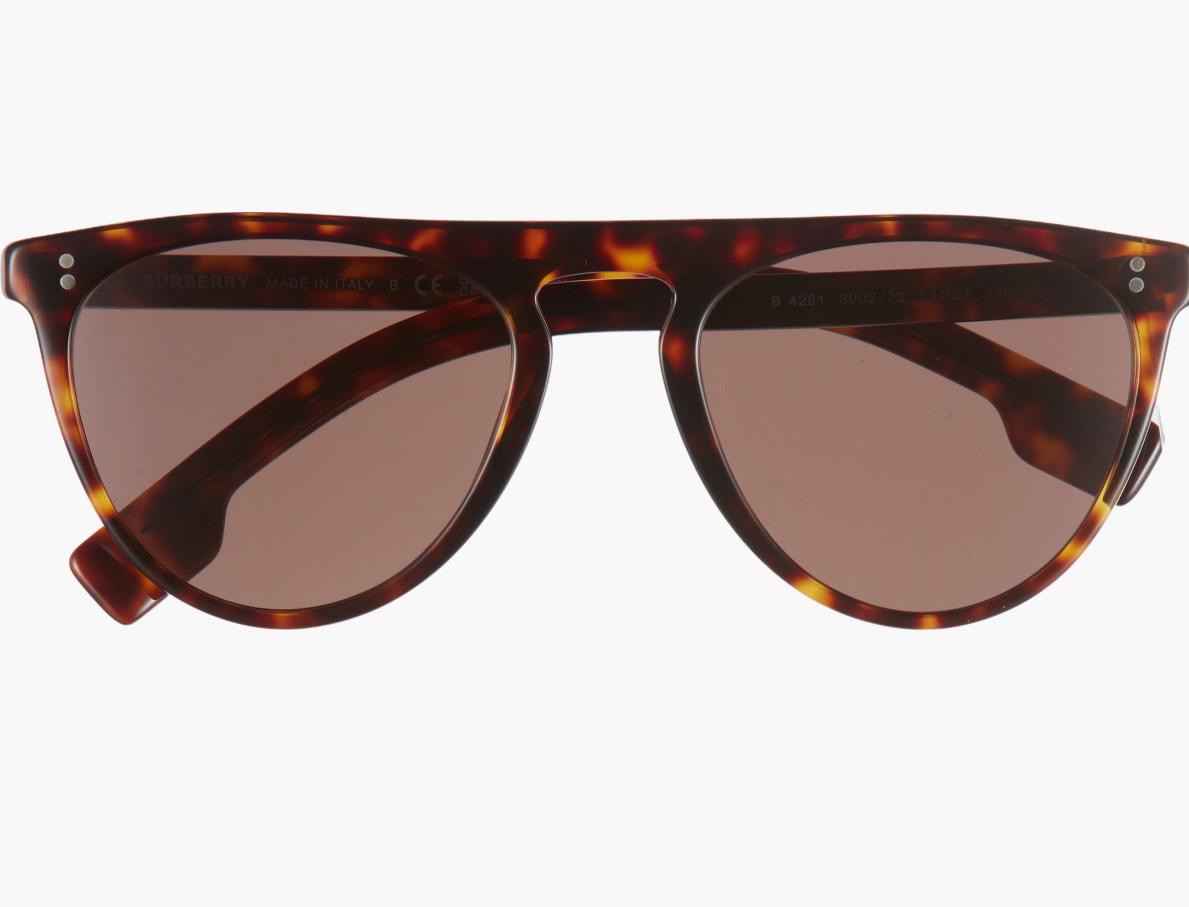 Burberry 54 mm havana brown solid sunglasses (unisex)