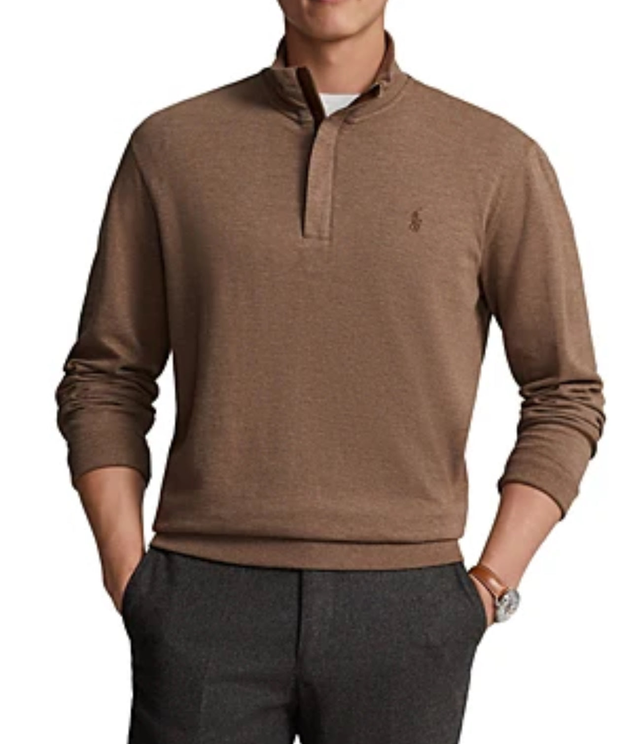 Ralph Lauren Quarter Zip Classic Brown