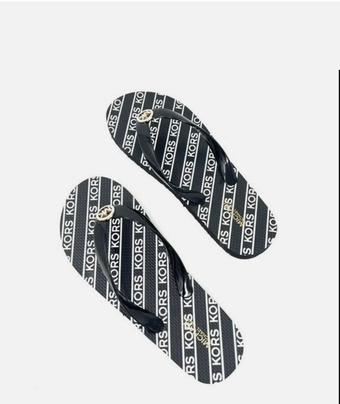 Michael Kors PVC Flip Flops Black