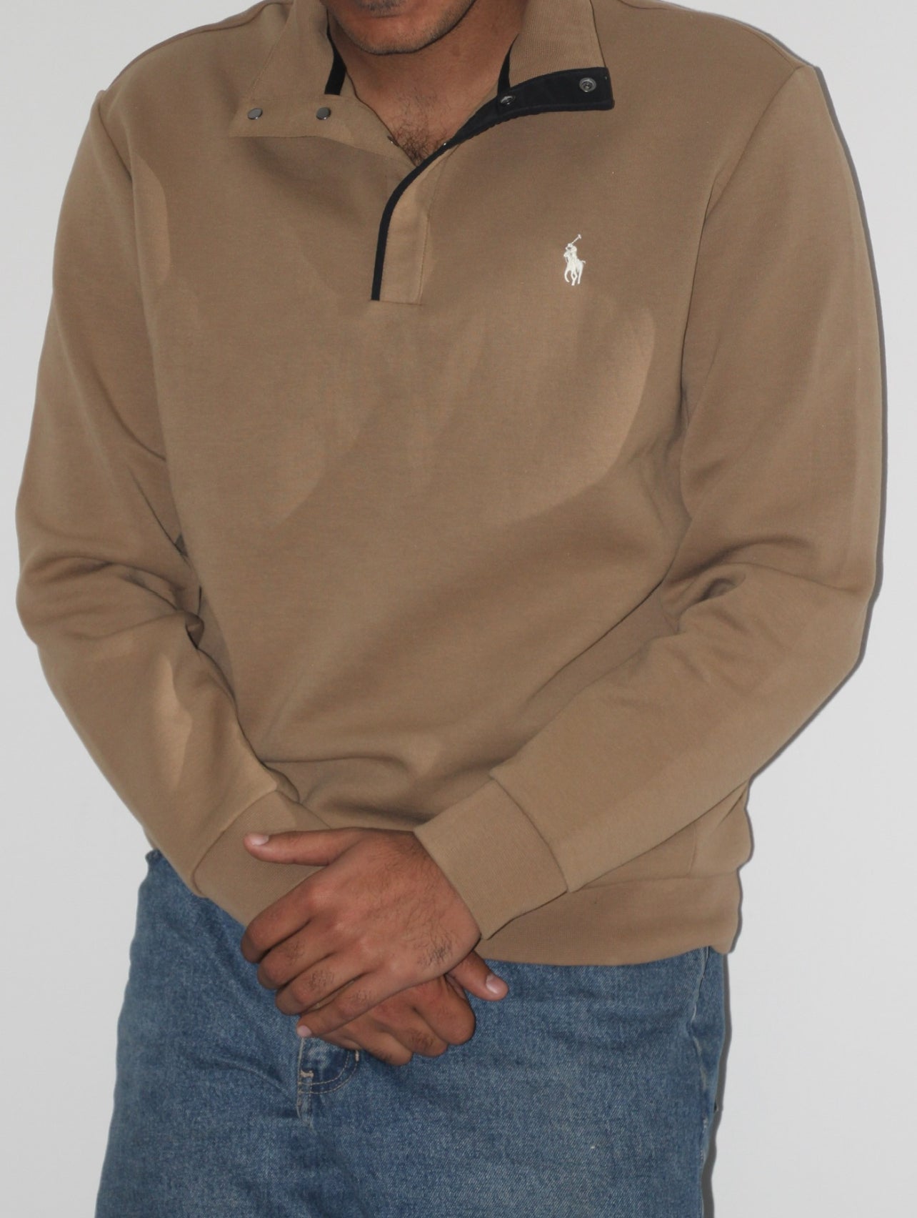 Ralph Lauren quarter button up khaki