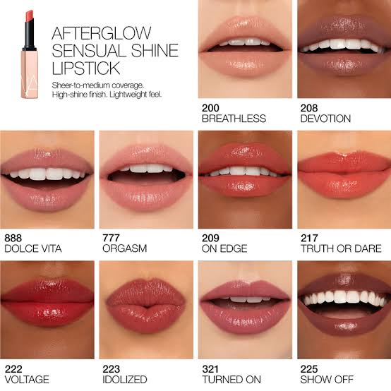 NARS Afterglow sensual shine lipstick