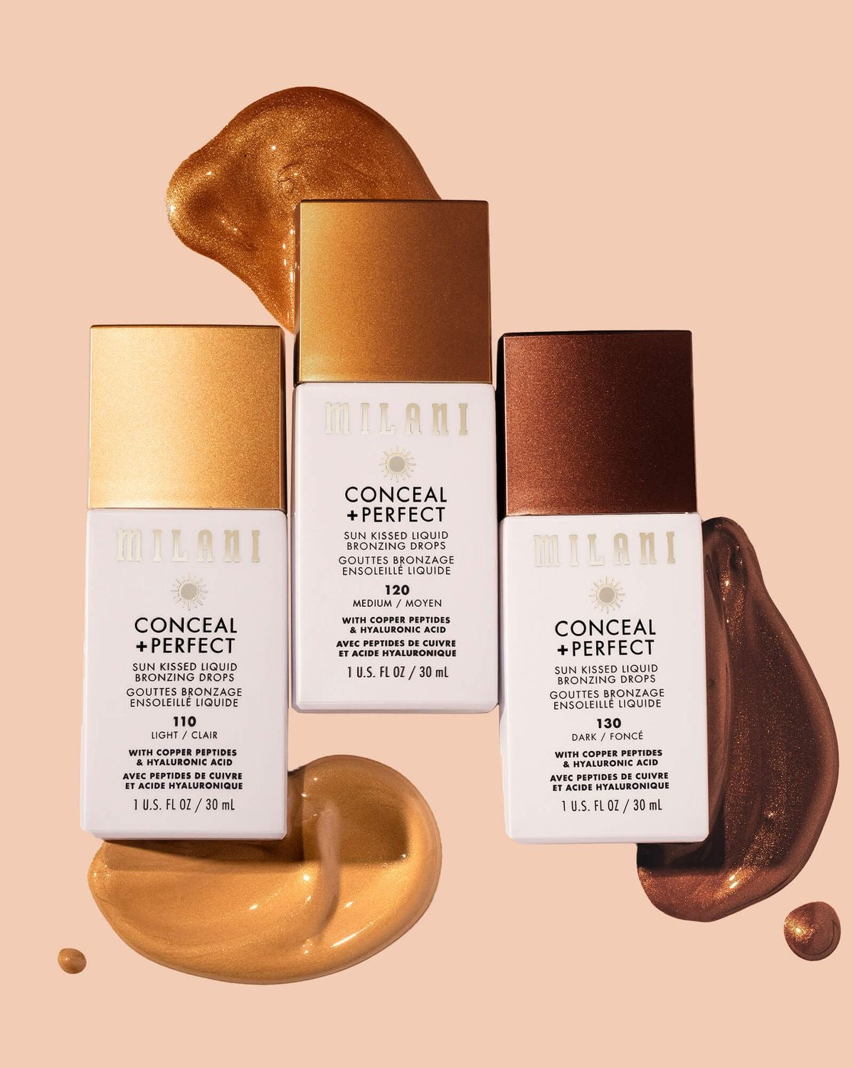 Milani Conceal + Perfect Sun Kissed Liquid Bronzing Drops