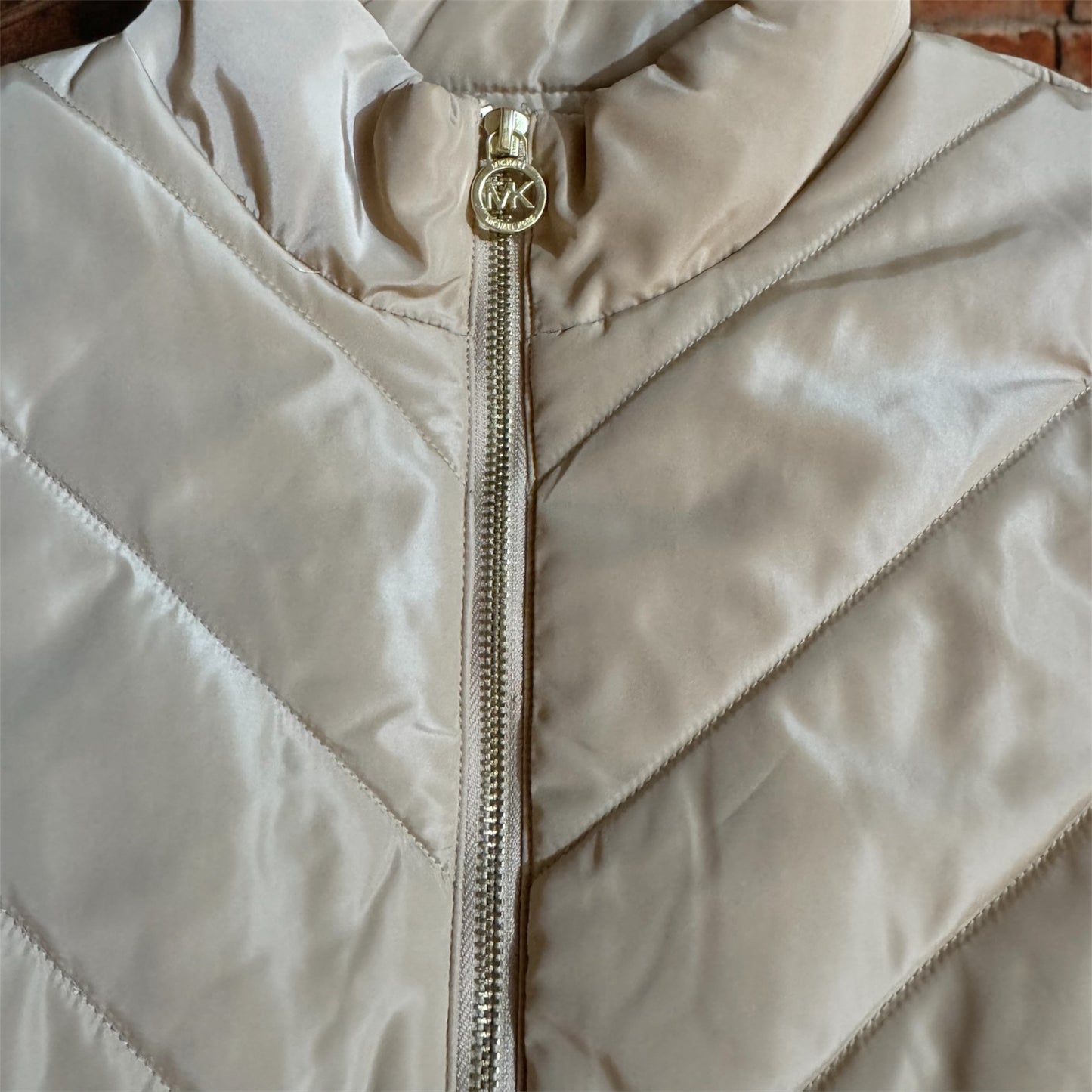 Michael Kors Chevron Vest Light Tan