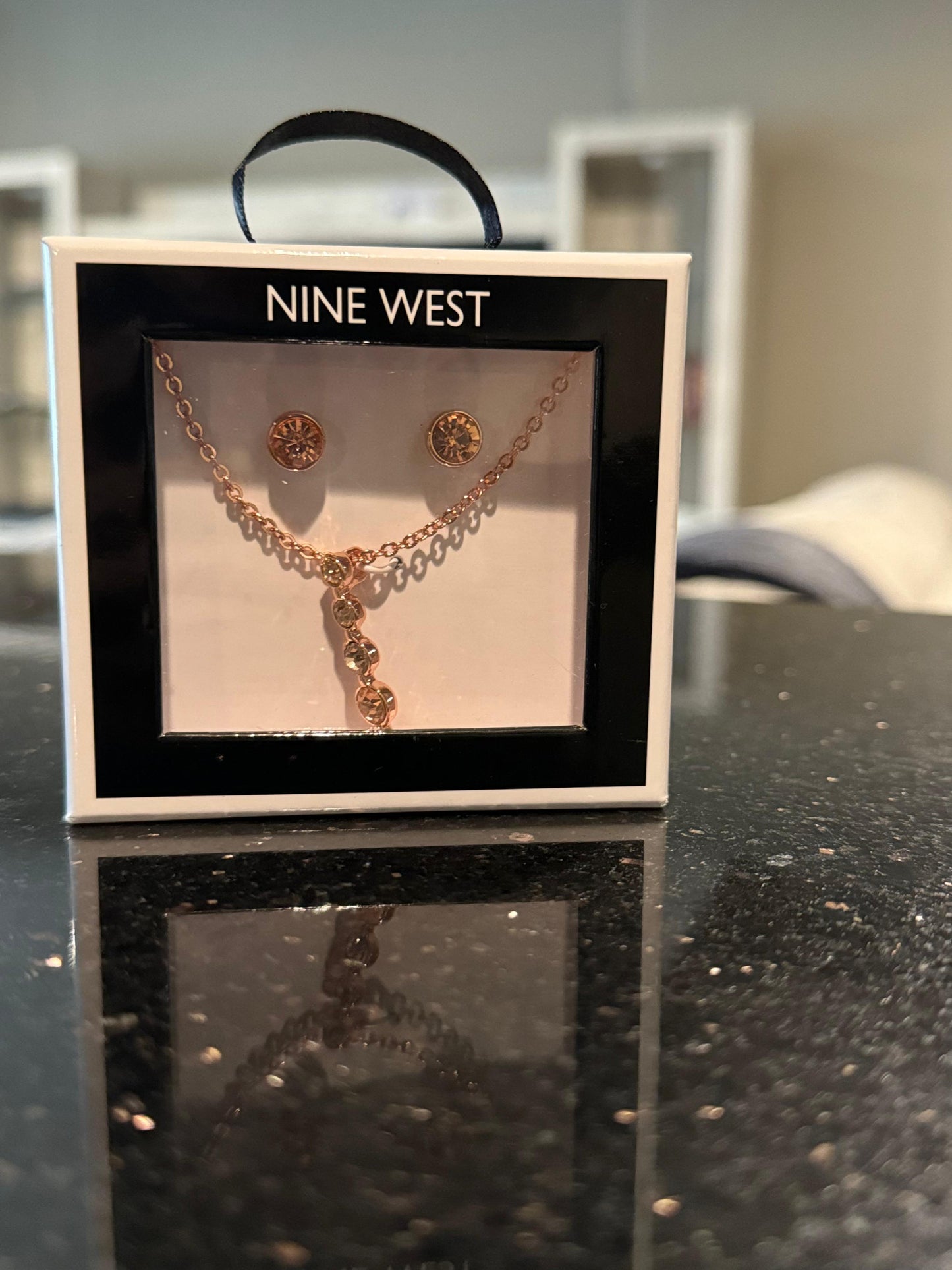 Nine West Rose Gold Drop Earring Set