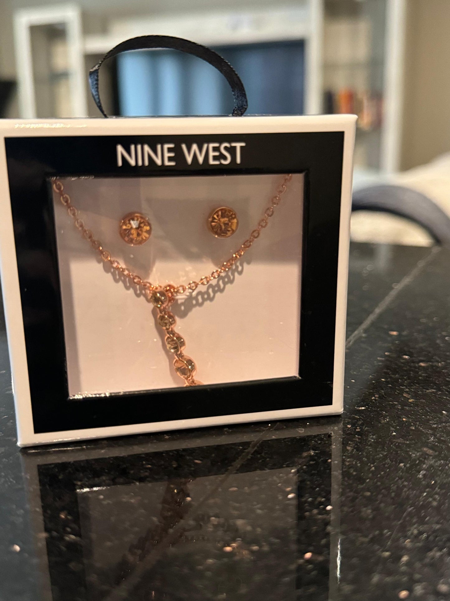 Nine West Rose Gold Drop Earring Set