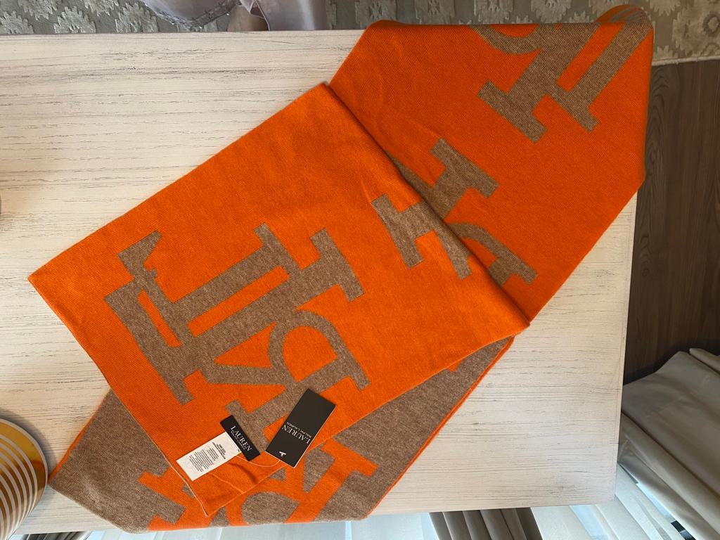 Ralph Lauren Logo Knit Scarf