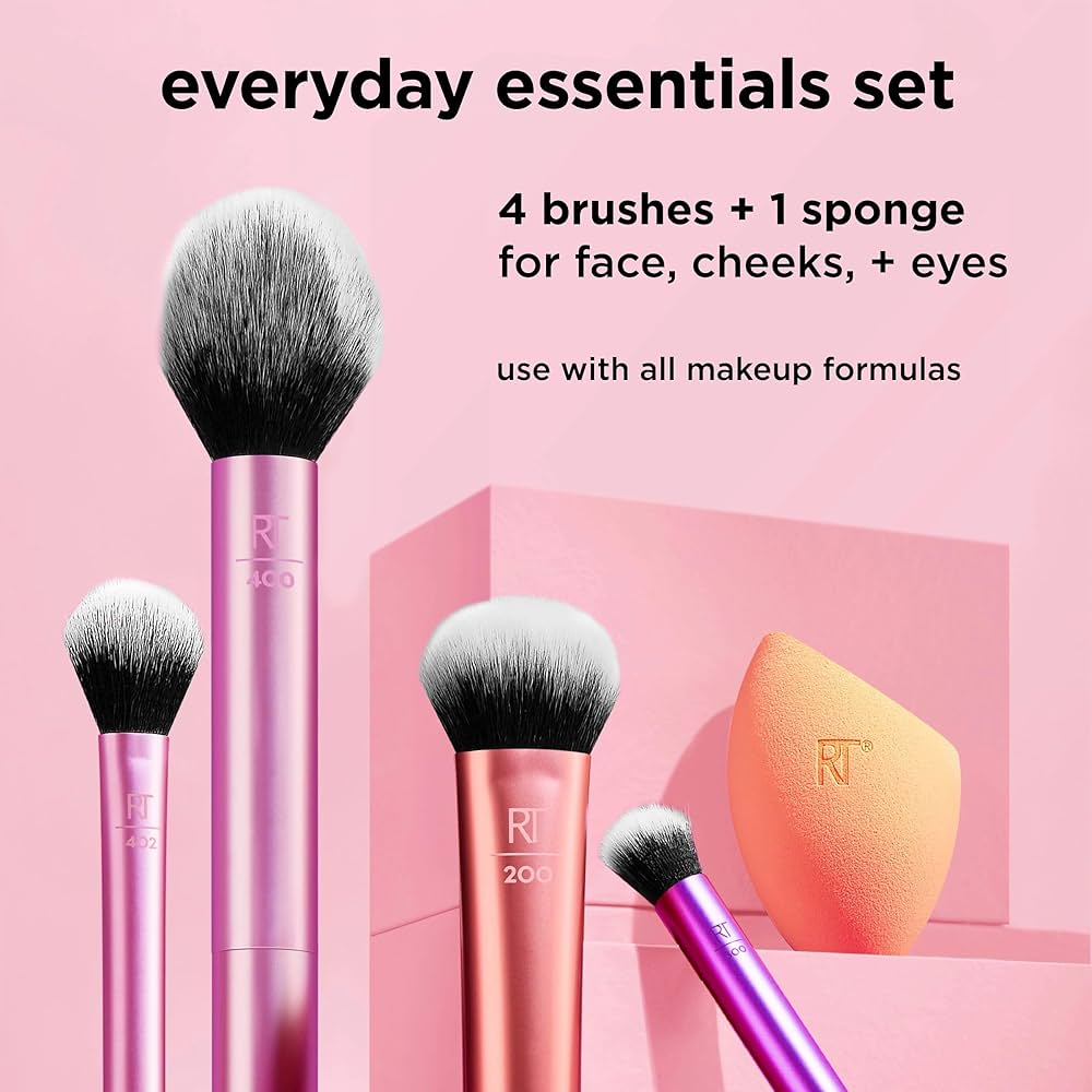 Real Techniques 5 Piece Everyday Essentials Makeup Brush Set