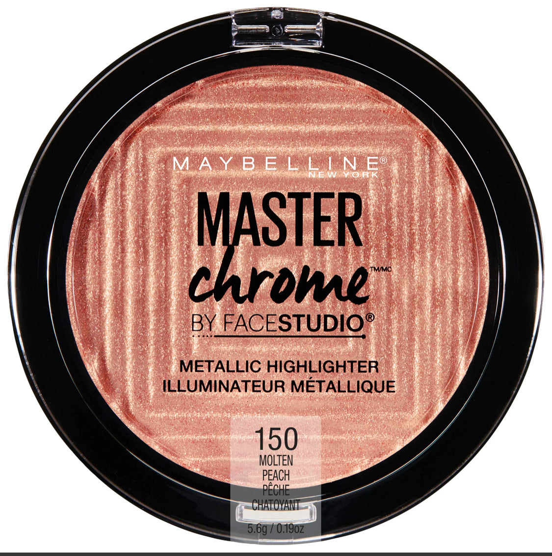 Maybelline New York Facestudio Master Chrome Metallic Highlighter Makeup, Molten Peach, 0.19 Oz
