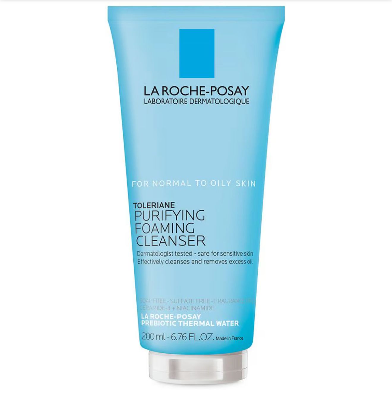 La Roche-Posay Toleriane Purifying Foaming Face Cleanser for Normal, Oily and Sensitive Skin, 6.76 fl oz-PO
