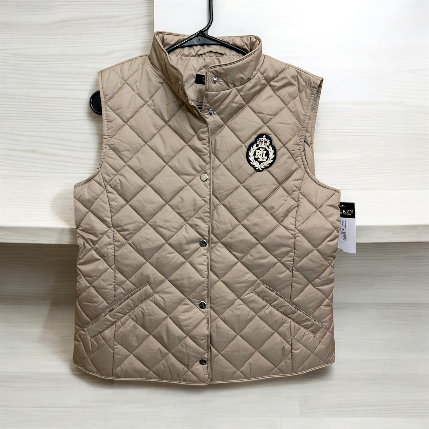 Ralph Lauren Uniform Logo Vest Birch Tan- PO