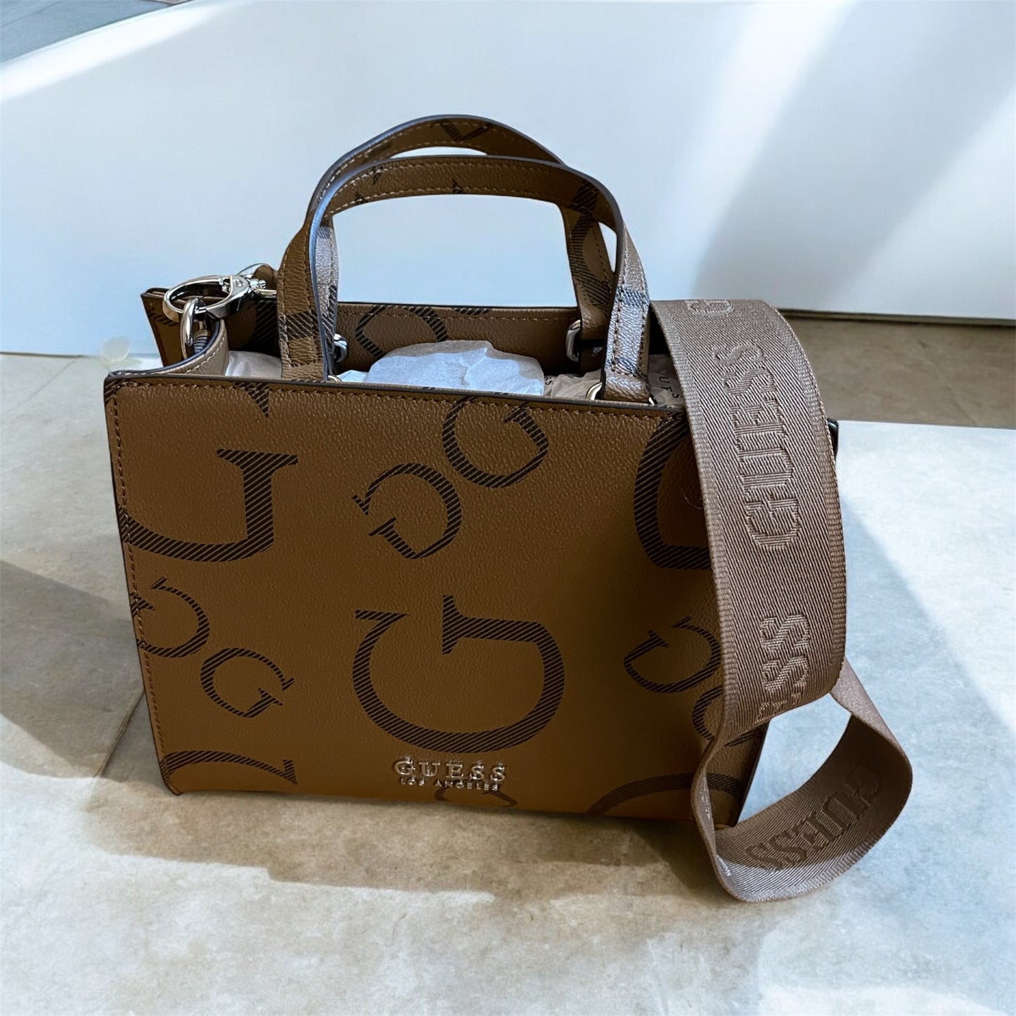 Guess Lindey Cocoa Satchel