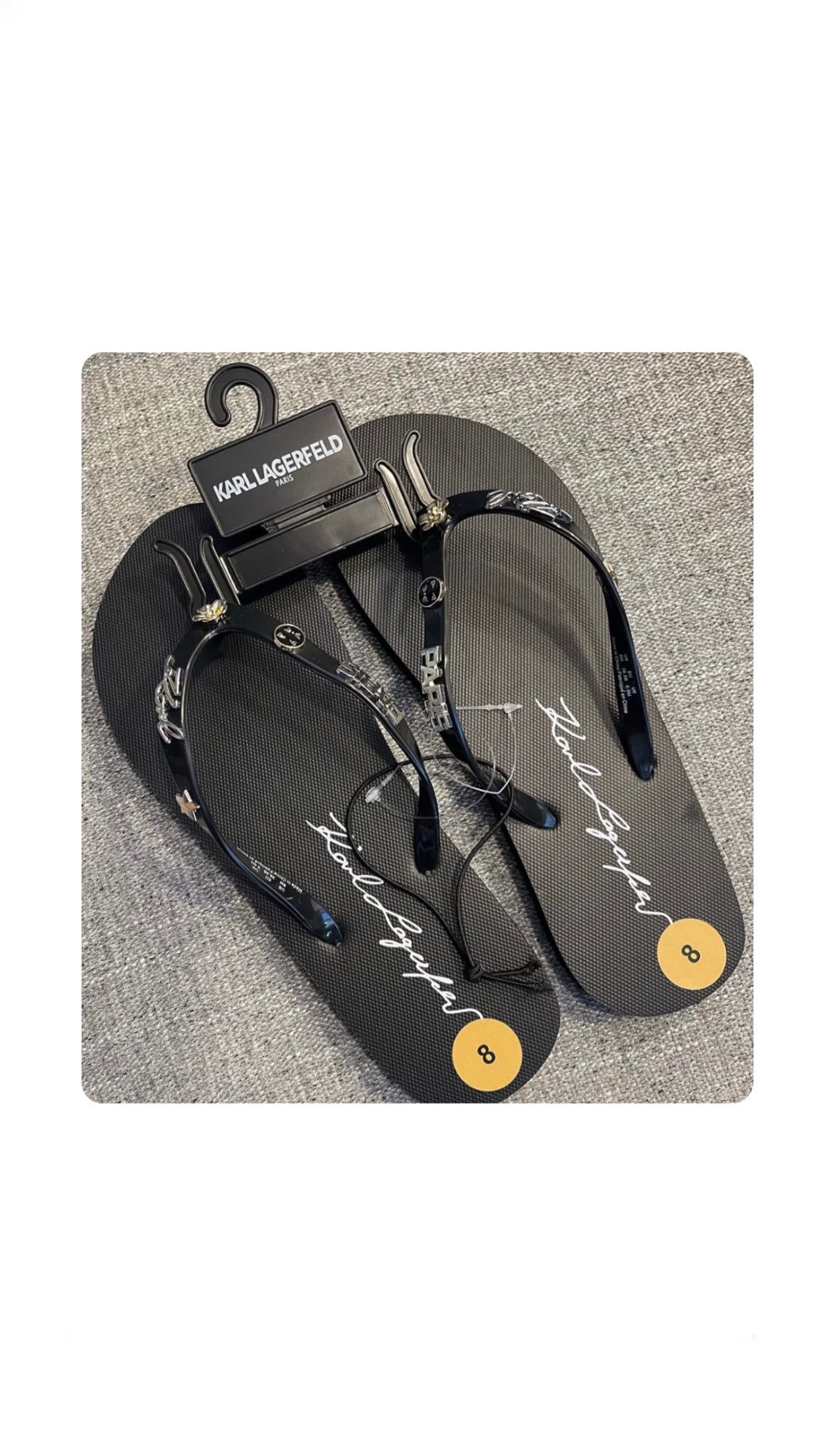 Karl Lagerfeld Charm Flip Flops