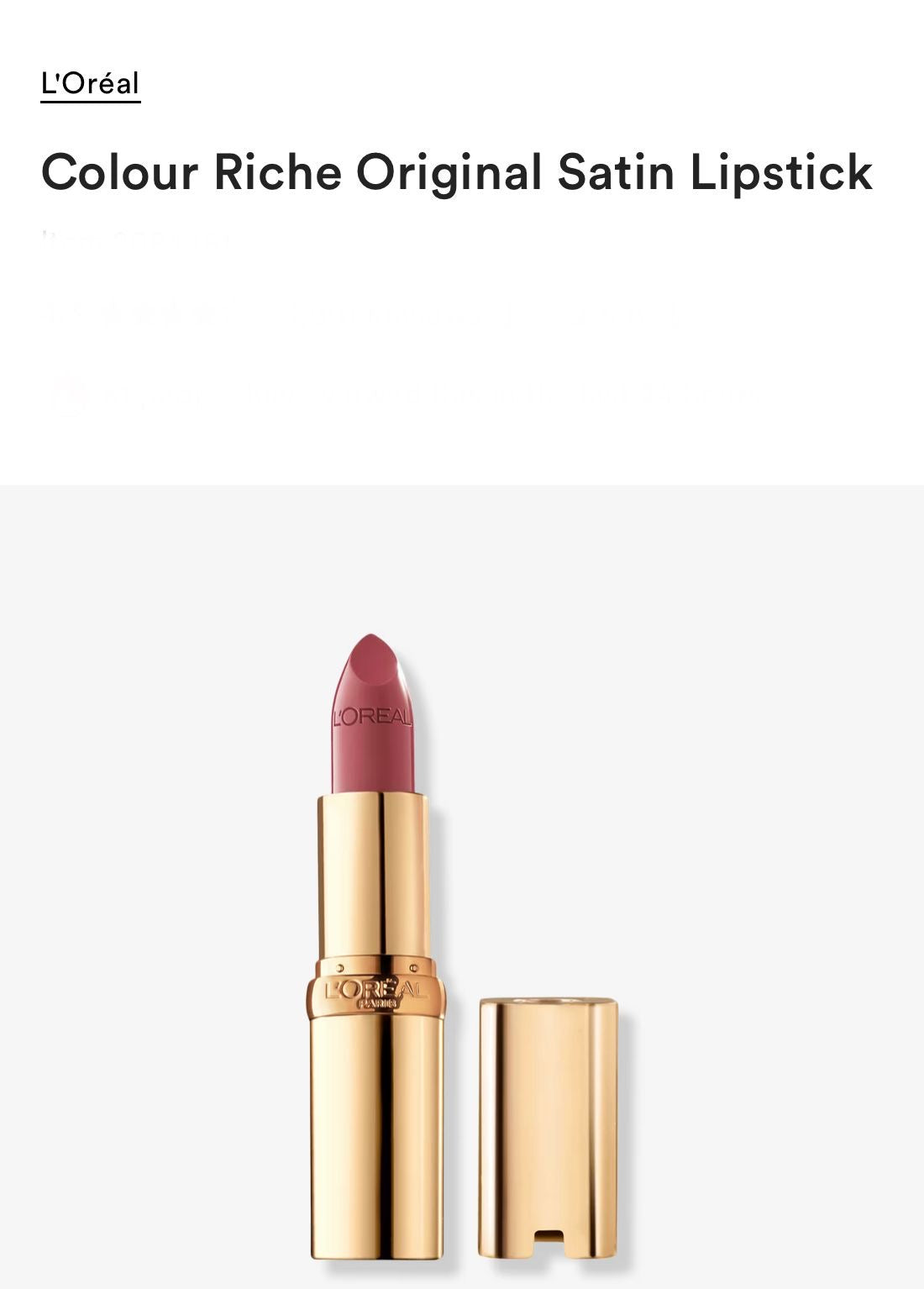 L'Oréal Colour Riche Original Satin Lipstick
