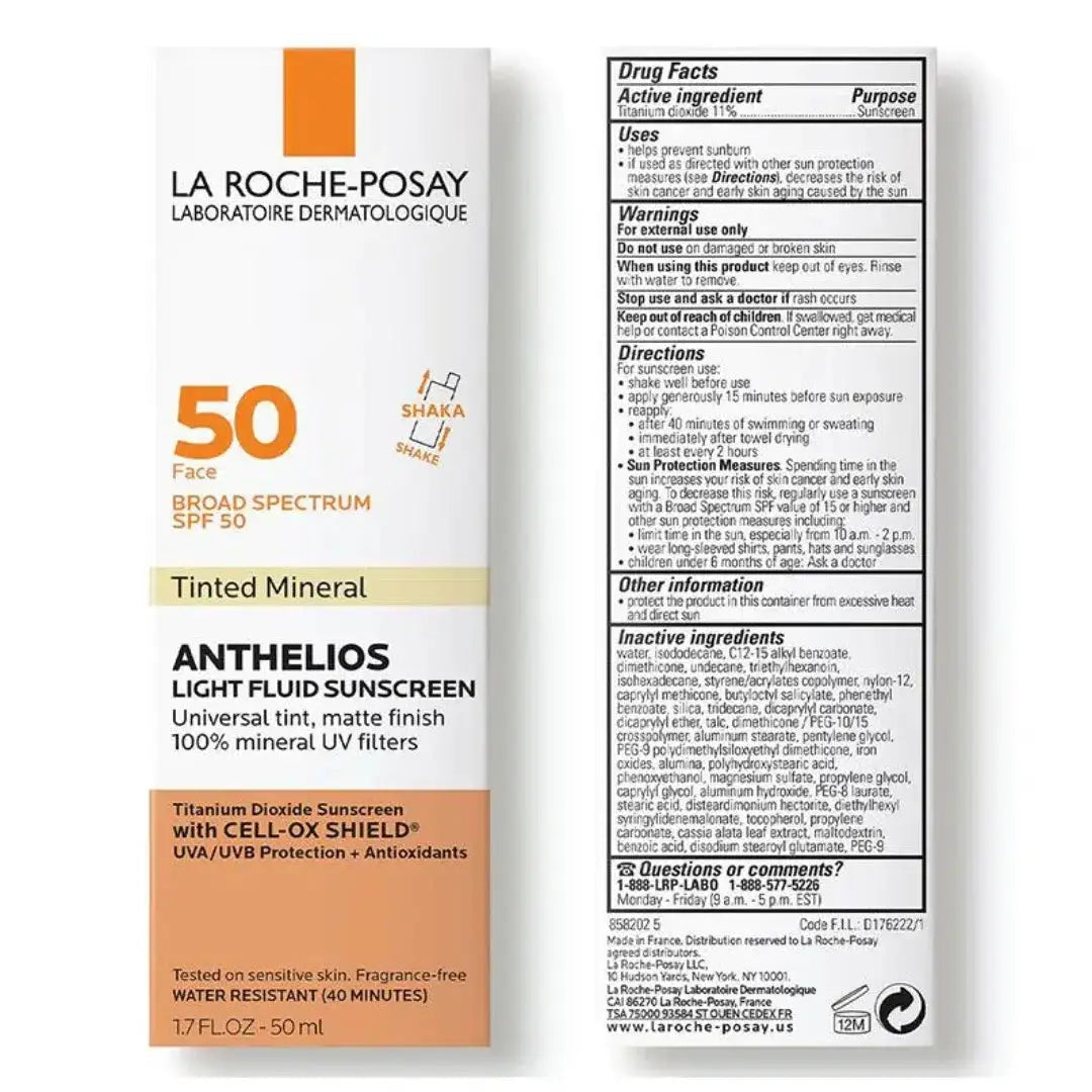 La Roche-Posay ANTHELIOS MINERAL SPF 50+ ULTRA FLUID LOTION WITH LIGHT FINISH TINTED FORMULA 50ml*