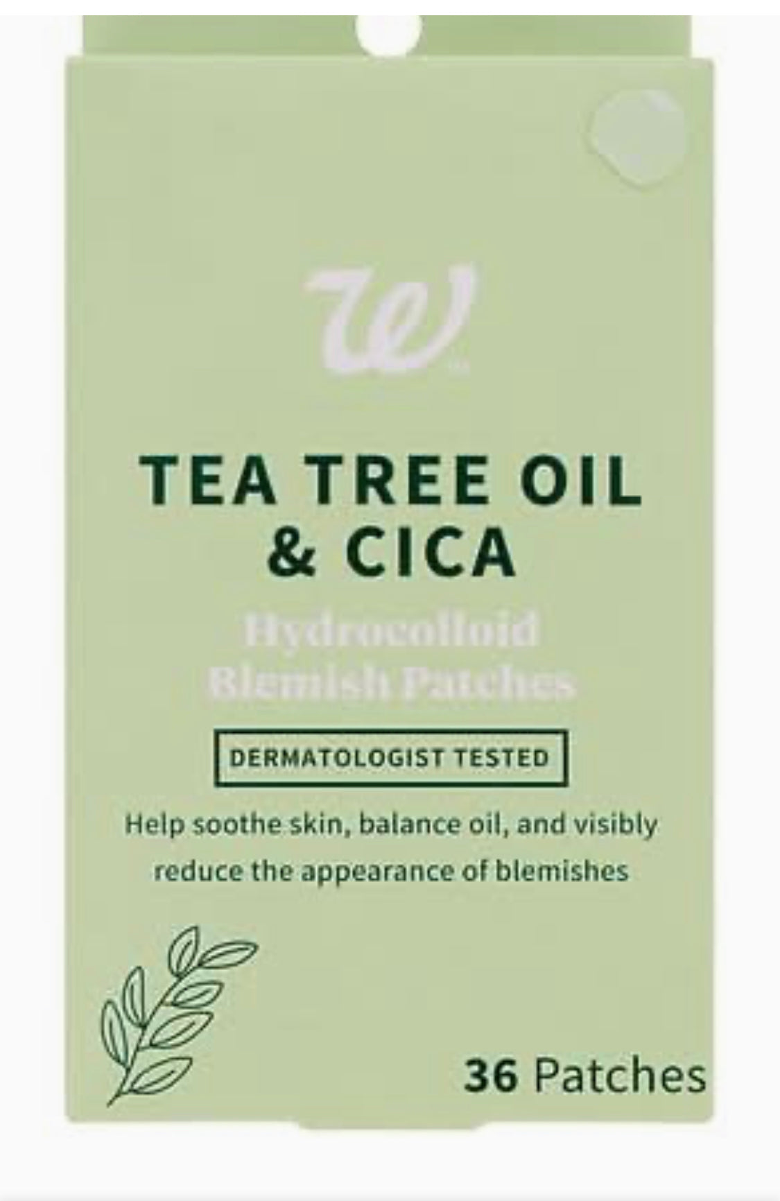Walgreens Tea Tree Oil & Cica Hydrocolloid Blemish Patches (36 ct)