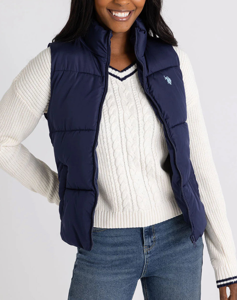 US Polo Classic Puffer Vest evening Blue-PO