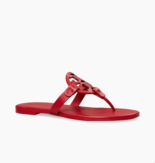 Tory Burch Miller Leather Sandals Red
