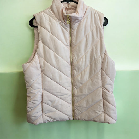 Michael Kors Chevron Puffer Vest-Blush Pink-PO