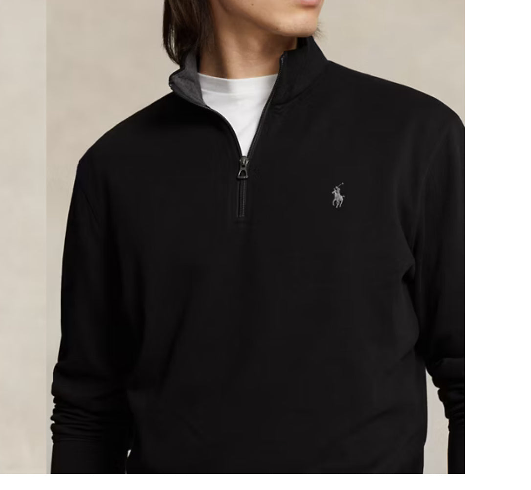 Ralph Lauren Luxury Jersey Quarter Zip Pullover