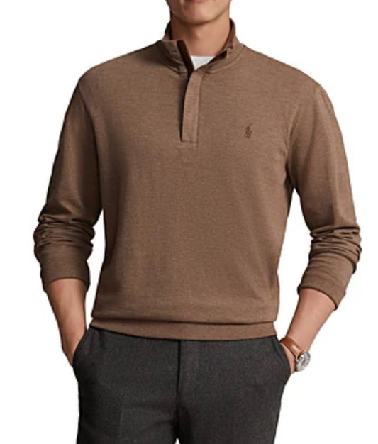 Ralph Lauren Quarter Zip Classic Brown-PO