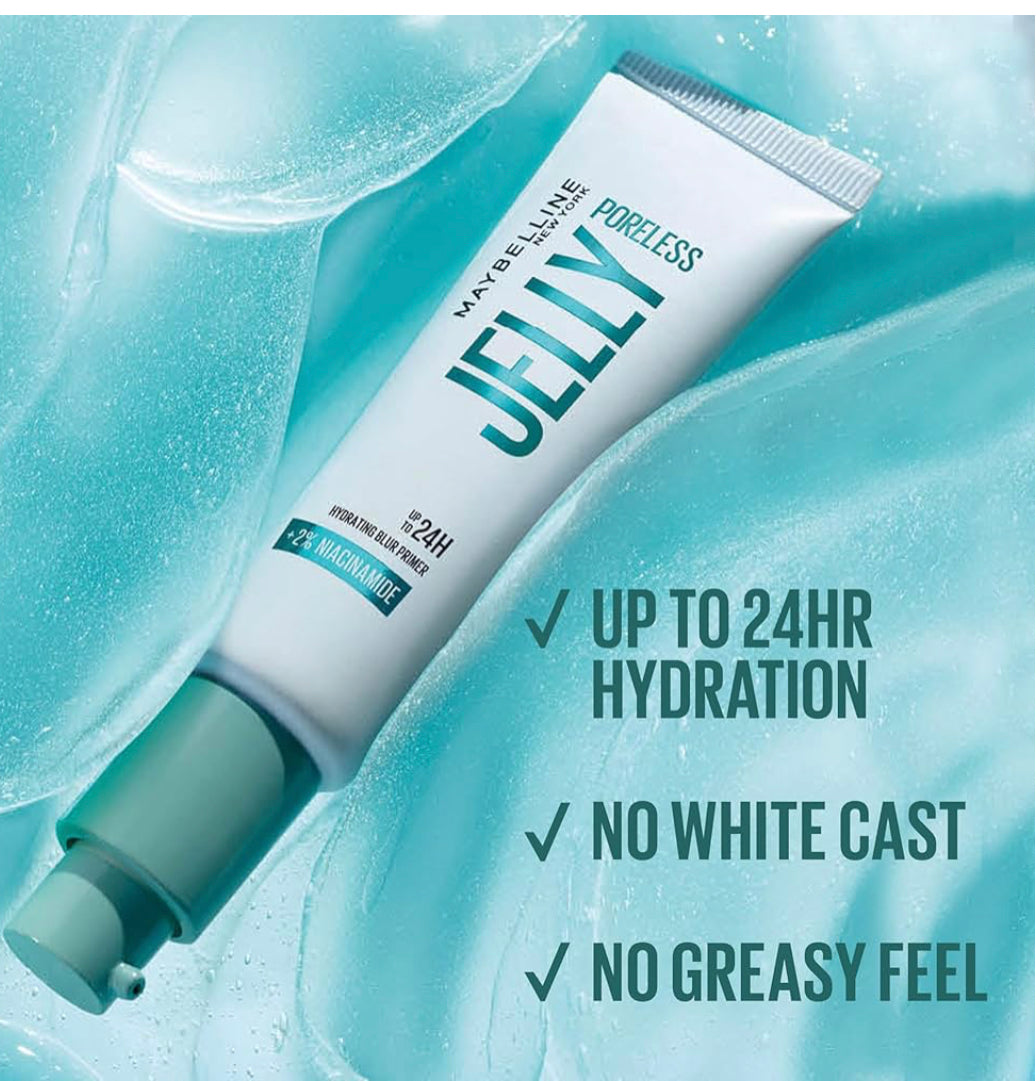 Maybelline Poreless Jelly Primer, Up To 24hr Hydrating Blur Primer*