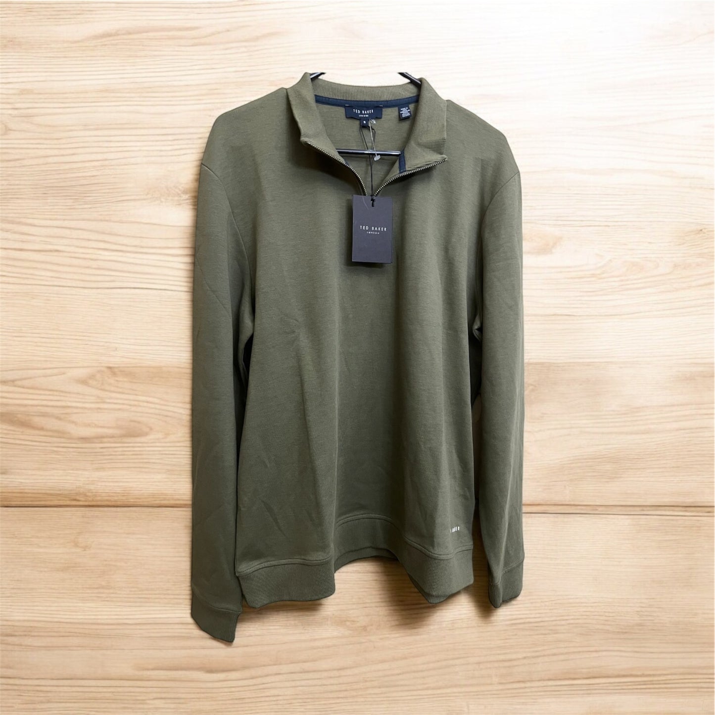 Ted Baker LS Half Zip Funnel Neck Olive (5)