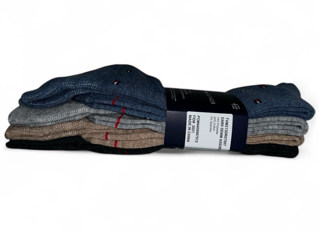Tommy Hilfiger full logo pack of 4 men’s socks
