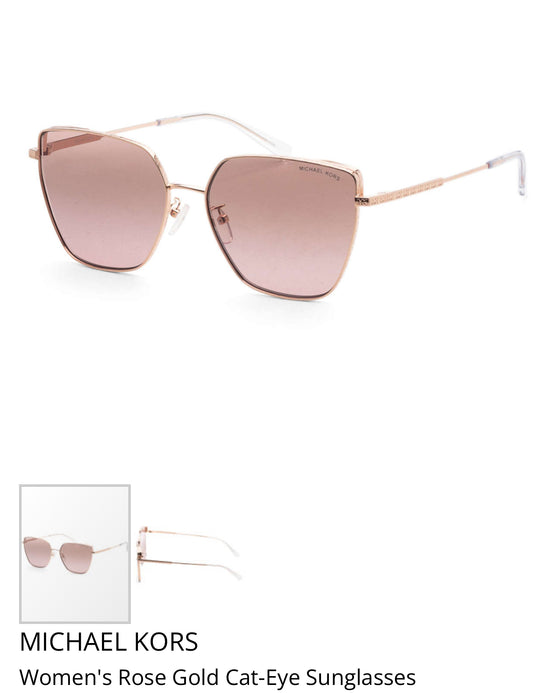 Michael Kors Cat-Eye Rose Gold Sunglasses 61mm-PO