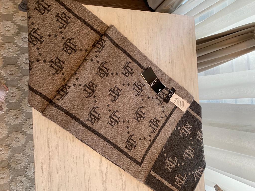 Ralph Lauren Logo Knit Scarf