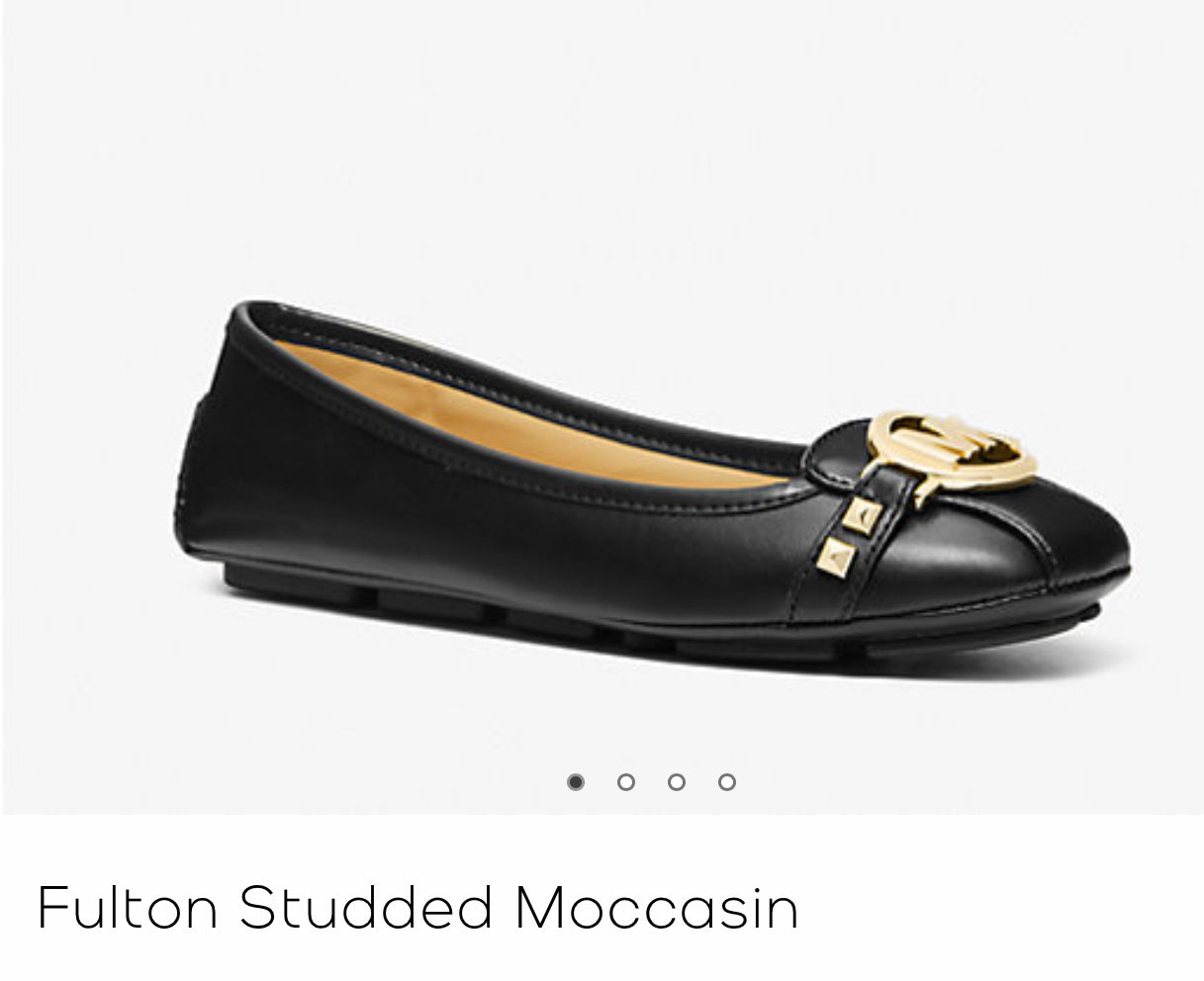 Michael Kors Studded Fulton Flats Black-PO