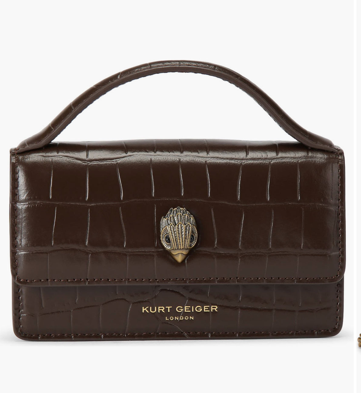 Kurt Geiger Bond Croc Top Handle Bag-PO