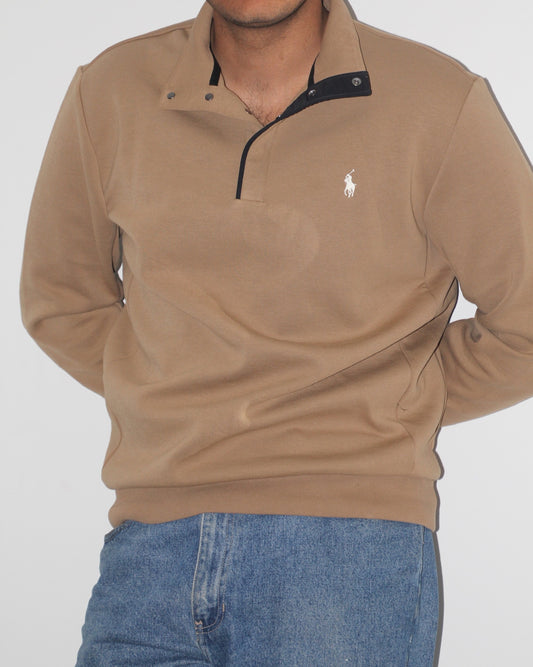 Ralph Lauren quarter button up khaki