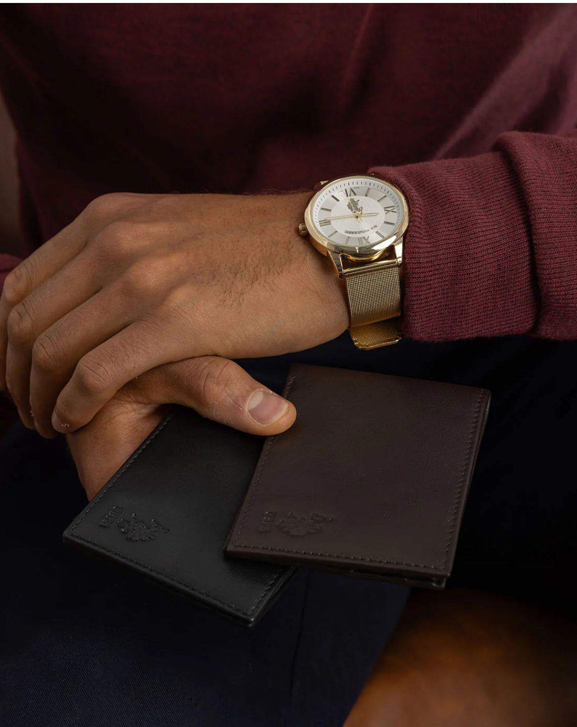 US Polo Men’s Leather Bifold Wallet