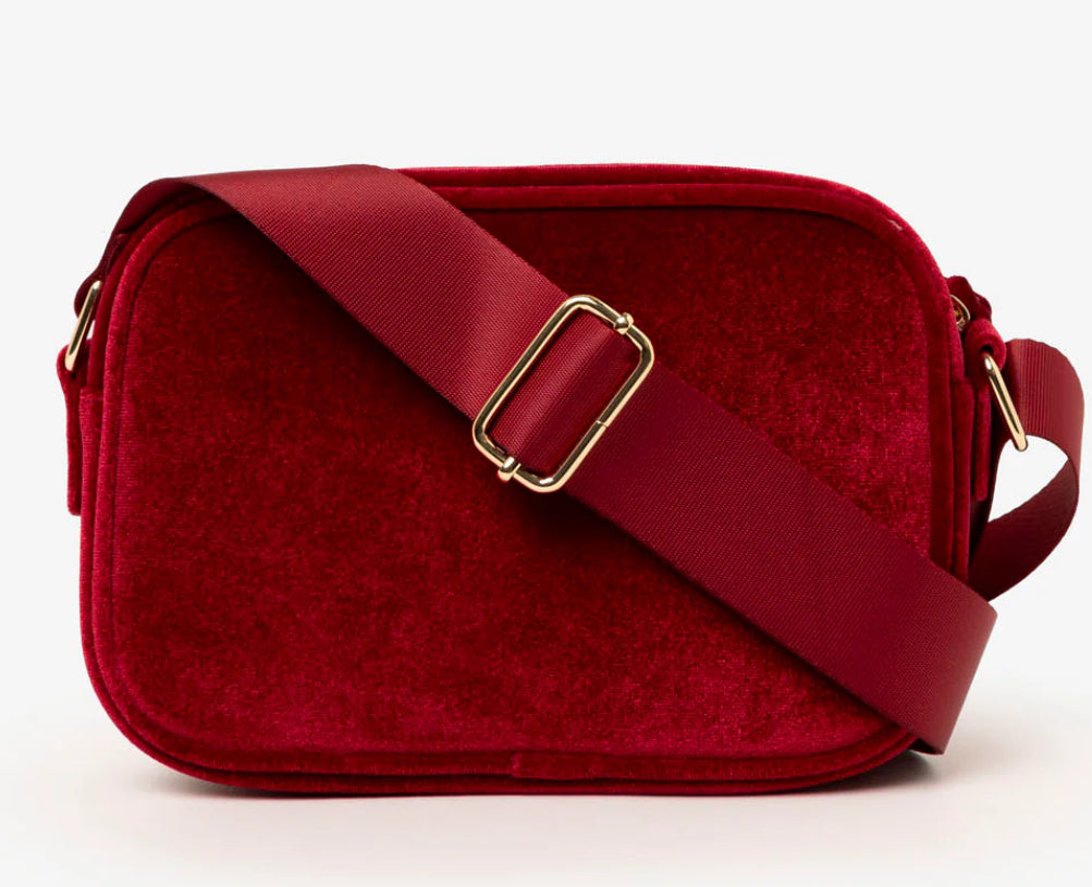 US Polo Velour Red Crossbody Bag