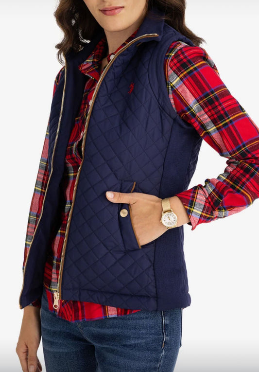 US Polo Women’s Quilted Vest Navy-PO