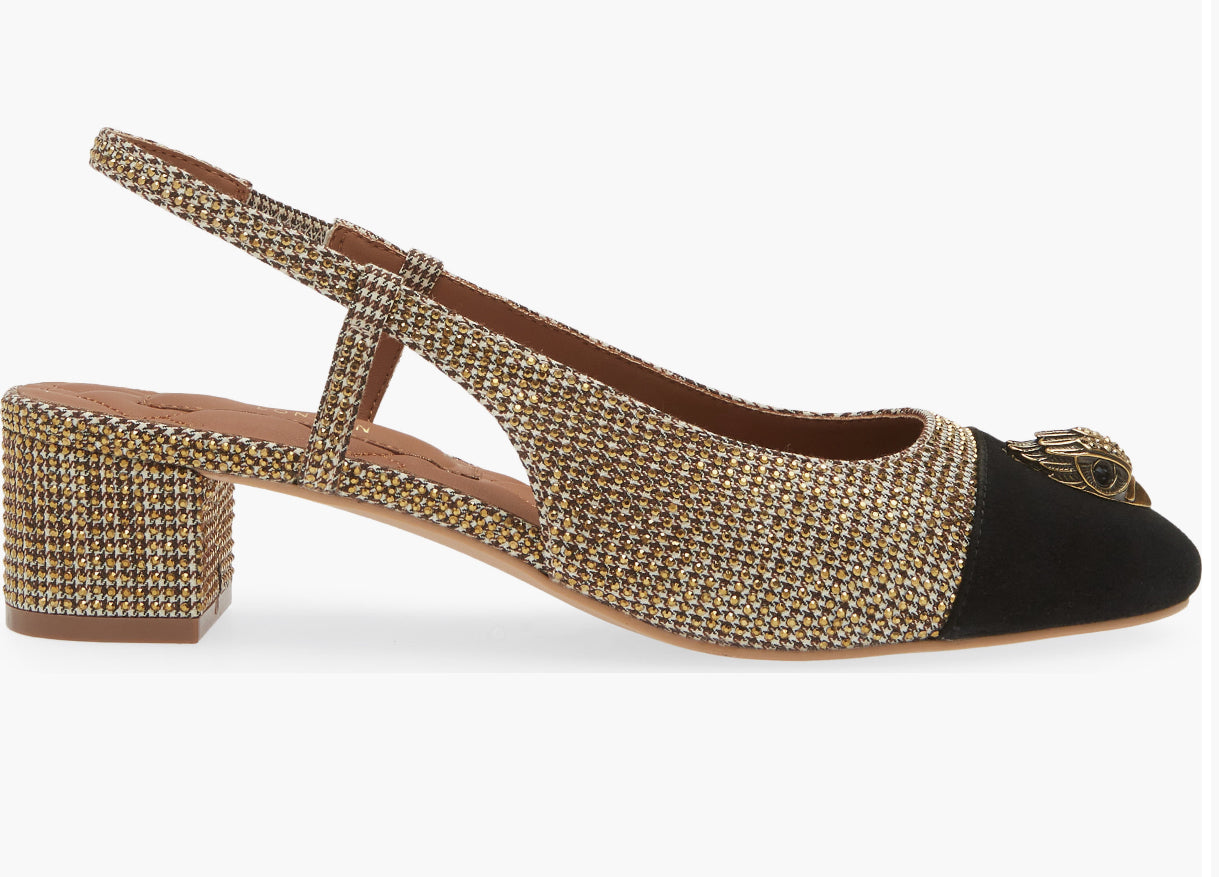 Kurt Geiger Sloane Crystal Embellished Slingblack-PO