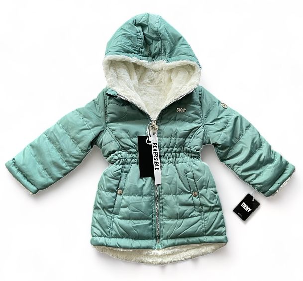 DKNY Girl’s Jade Green Reversible Winter Jacket