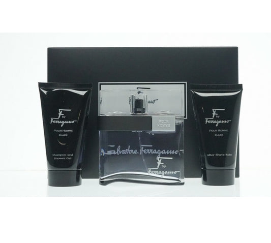 Salvatore Ferragamo Men's F Black Gift Set-