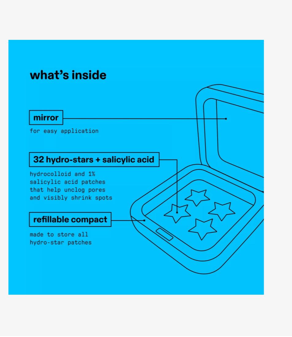 Starface Hydro-Star Salicylic Acid Patches + Big Blue Compact
