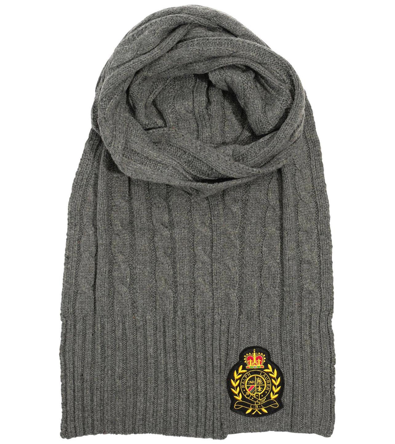 Ralph Lauren Cable Knit emblem Scarf