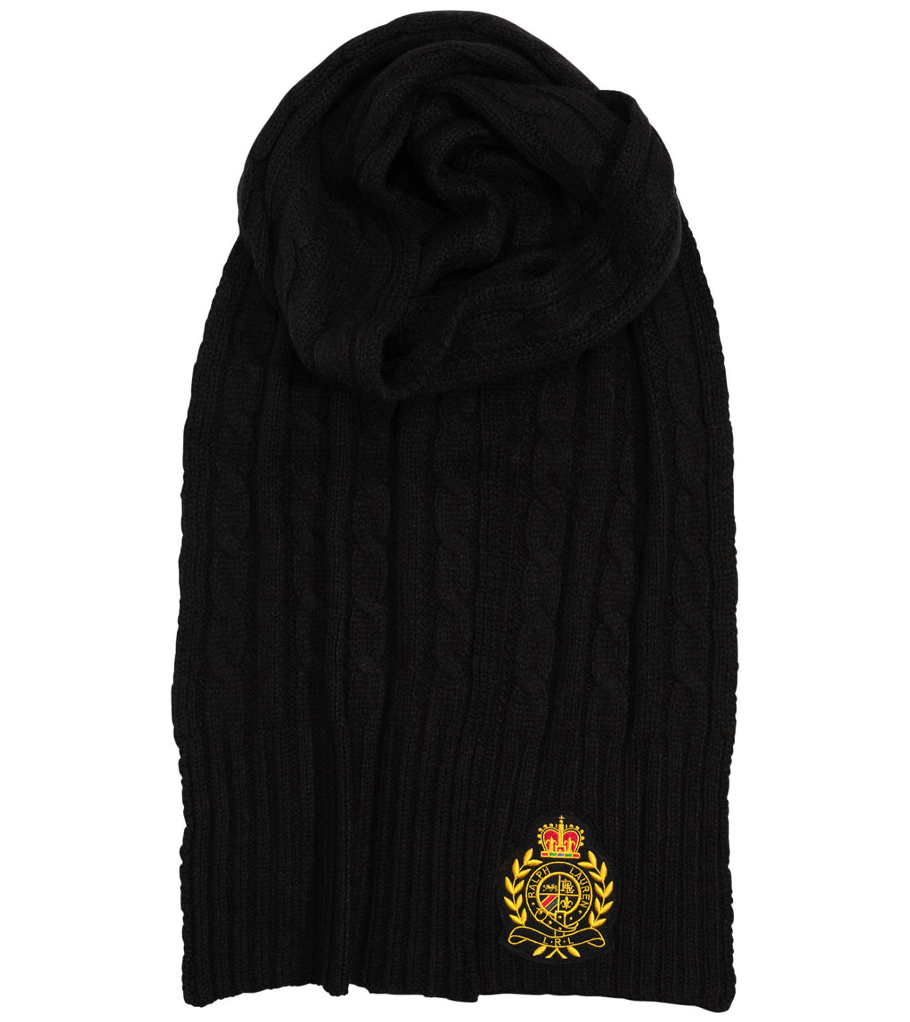 Ralph Lauren Cable Knit emblem Scarf