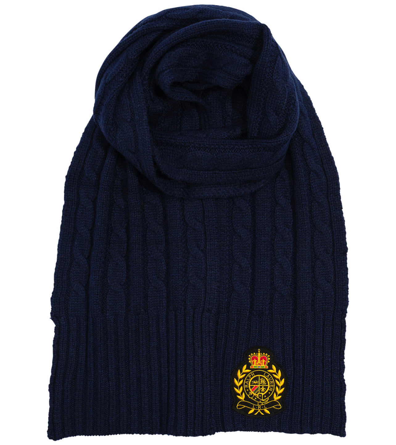 Ralph Lauren Cable Knit emblem Scarf