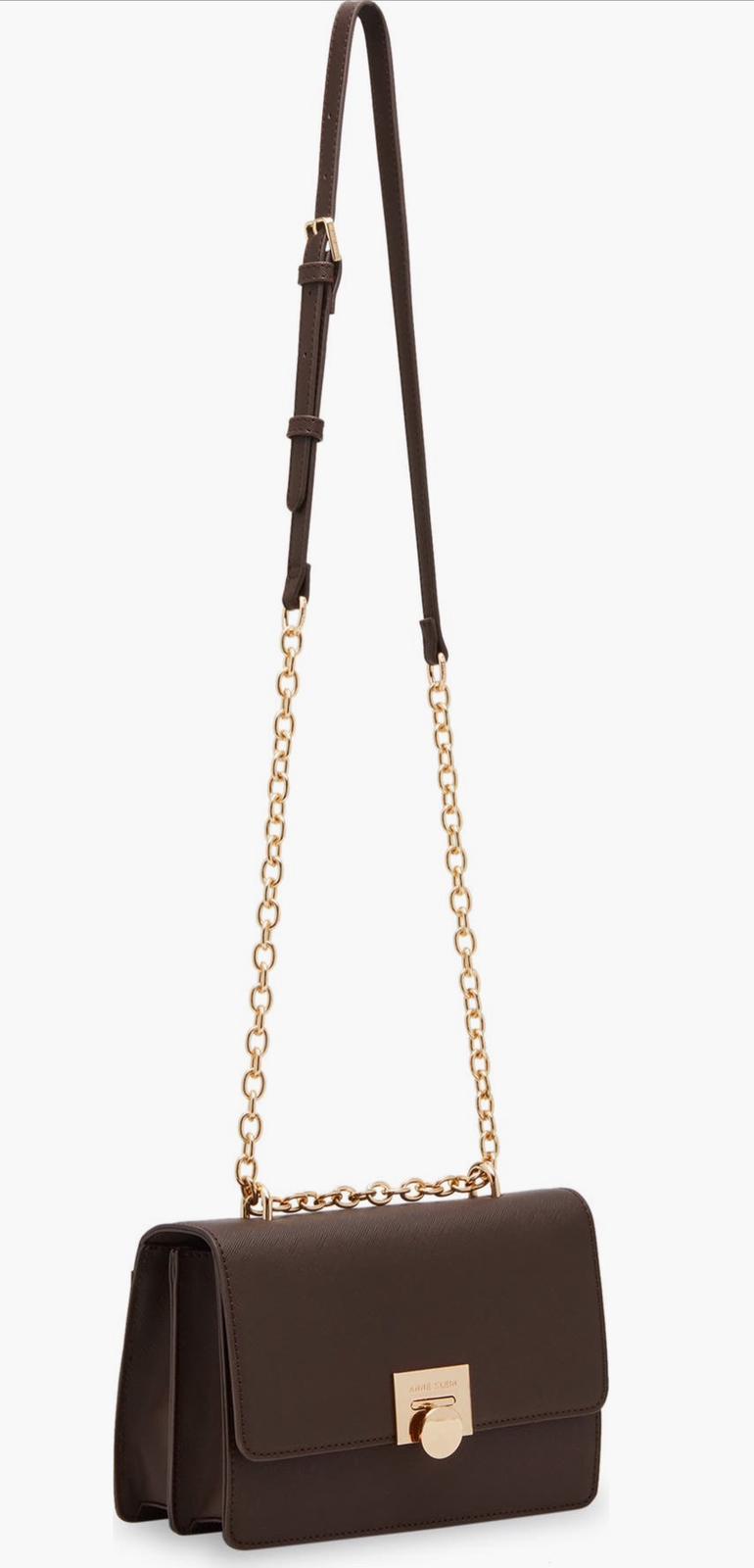 Anne klein chain flap convertible shoulder bag (ESPRESSO)