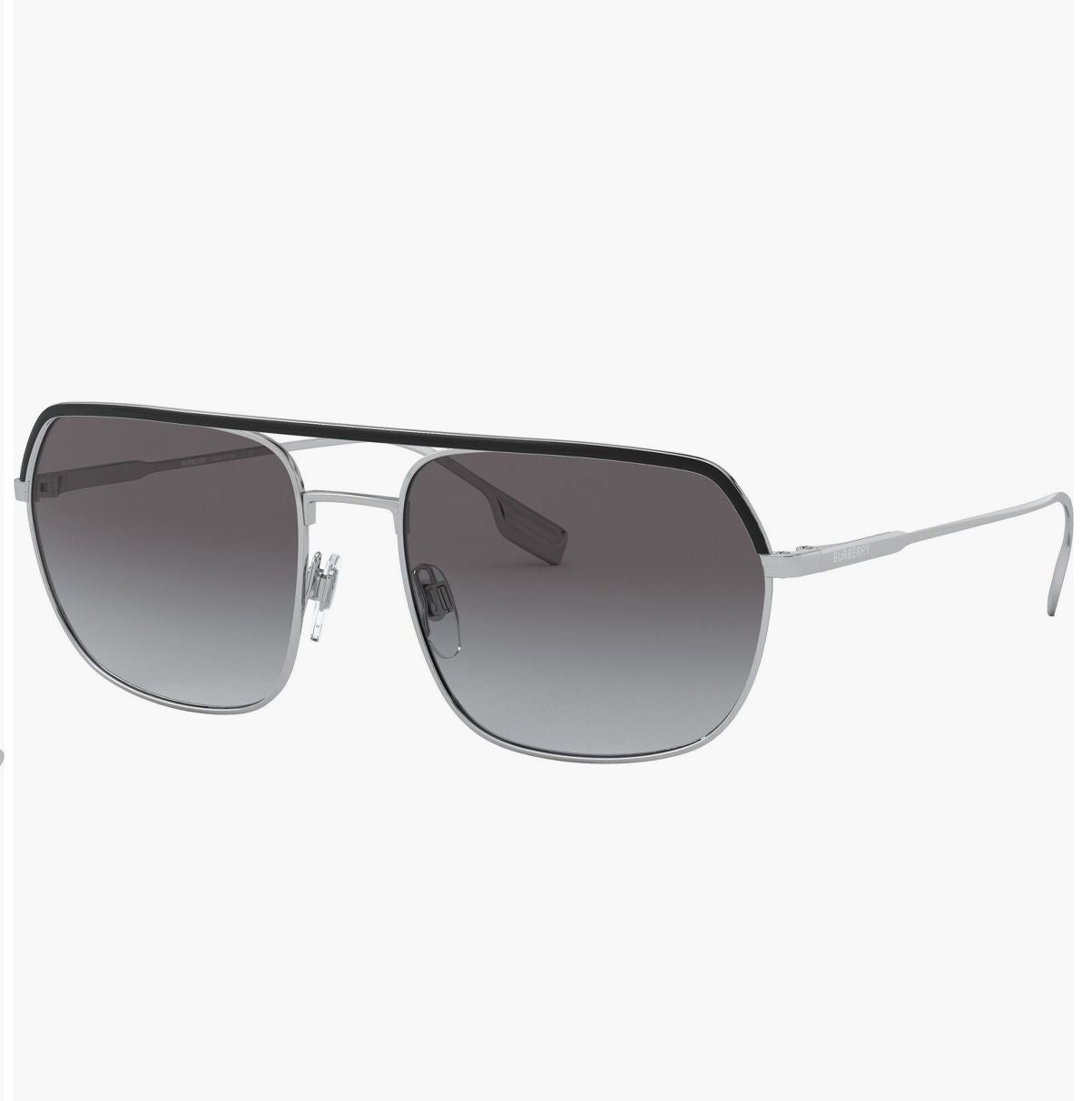 Burberry 58mm Aviator Sunglasses Silver-PO